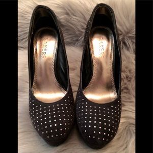 Bakers black platform heels